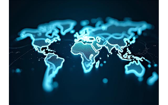 다국어 지원 가능 지역을 표시한 투명한 세계 지도와 그 위에 미력스포츠케이 로고