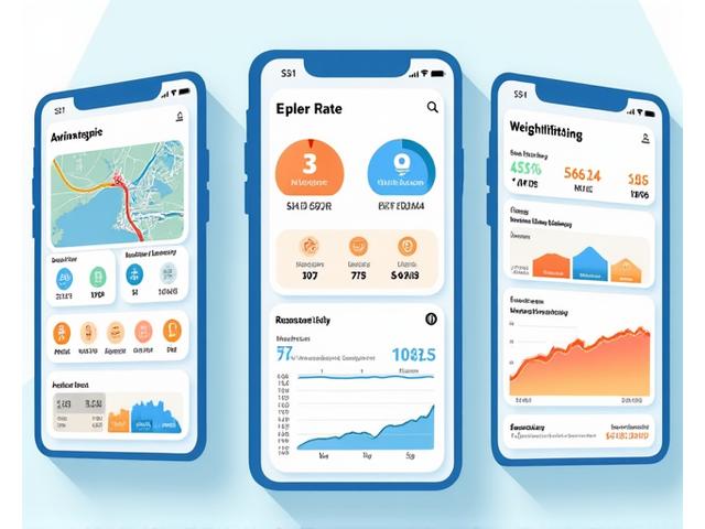 다양한 운동 종목의 데이터를 보여주는 스포츠 트래킹 인터페이스