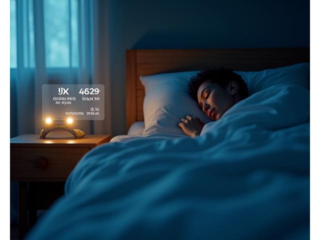 휴식을 취하는 사람과 함께 웨어러블 기기가 수면 데이터와 회복률을 분석하는 그래픽