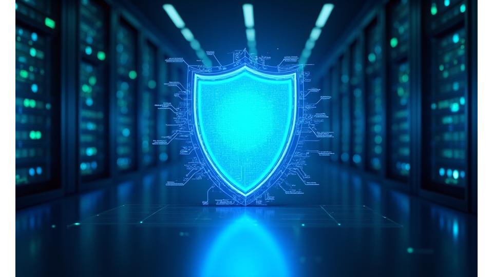 사이버 보안 방패 이미지