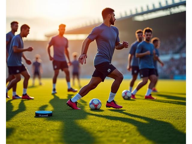 프리미어리그 축구팀 훈련 장면