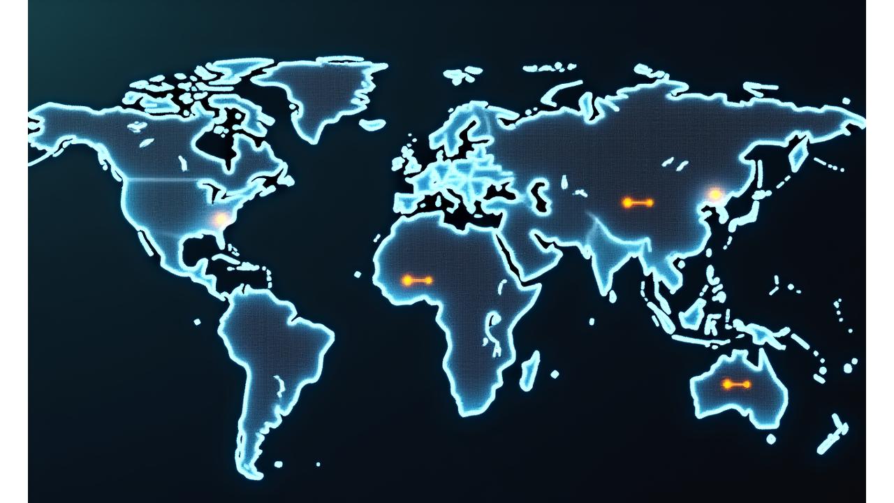 글로벌 스포츠 기술 협력 네트워크를 보여주는 지도