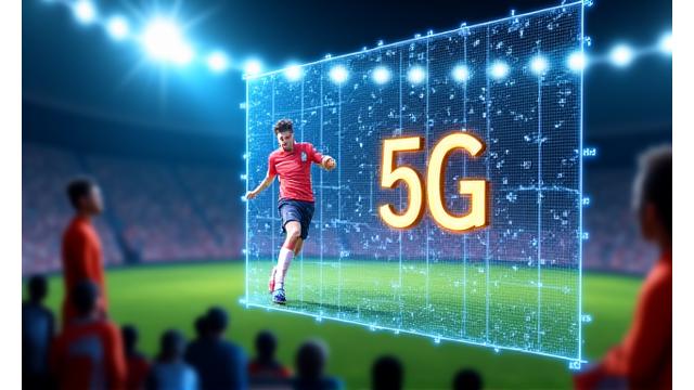 KT 로고와 5G 모바일 스포츠 중계 화면