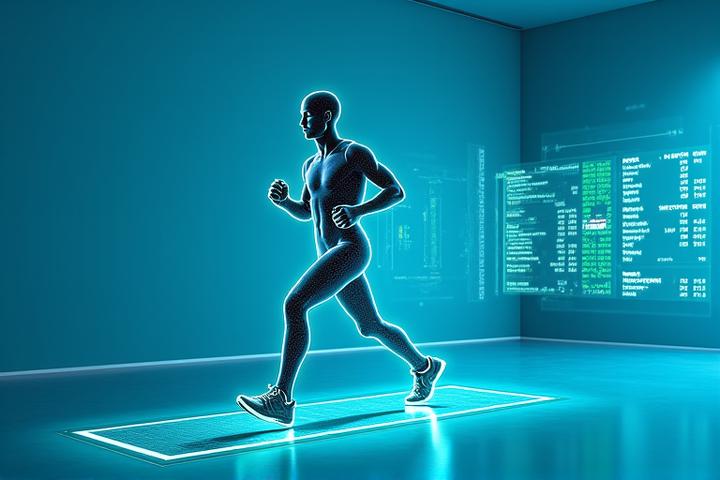 AI 가상 코치가 선수에게 피드백을 주는 그래픽 인터페이스